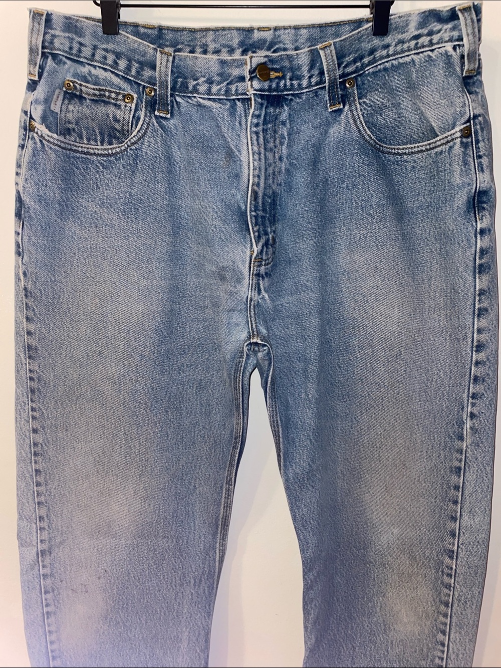 Carhartt Men's Light Wash Straight Jeans Size 40x32 - Picture 2 of 16
